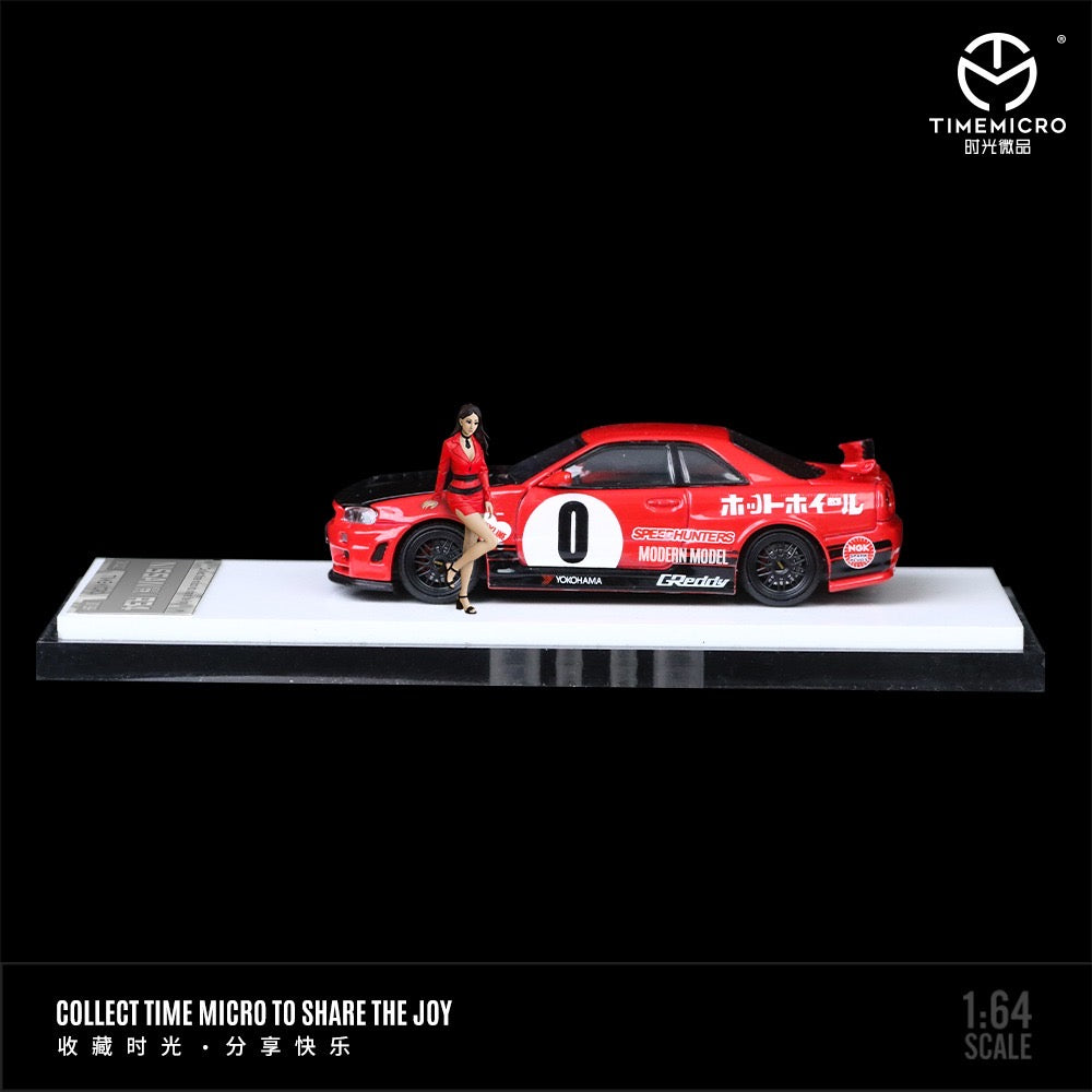 Time Micro Nissan Skyline R34 GTR With Figure