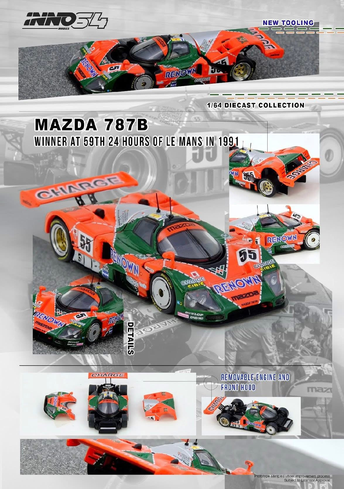 Inno64 Mazda 787b Le Mans 24 Hours 1991 Winner