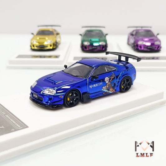 LMLF Model Toyota Supra Blue Chrome