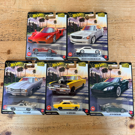 Hot Wheels Premium Boulevard Full Set Of 5 Inch 156-160