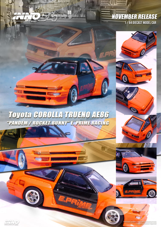 Inno64 Toyota AE86 Trueno Pandem Rocket Bunny E Prime Racing