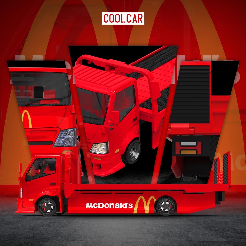 Cool Car McDonald’s H300 Flat Bed Car Transport Trailer