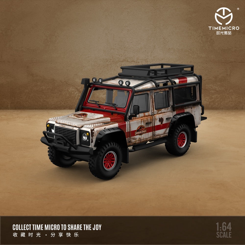 Time Micro Jurassic Park Land Rover Defender And Figures Set