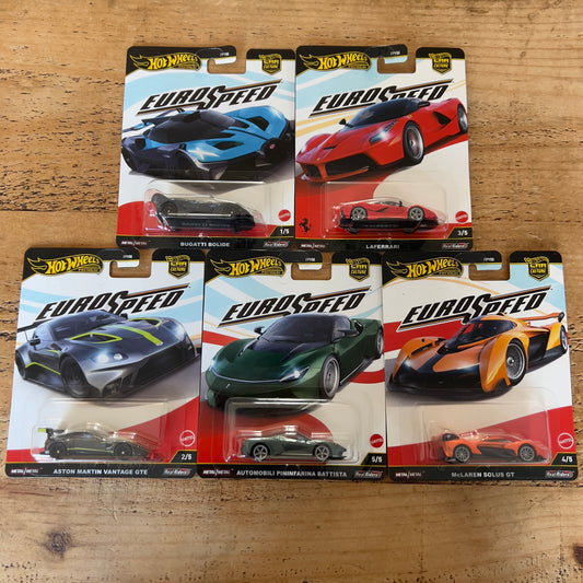 Hot Wheels Premiuk Eurospeed Full Set Of 5