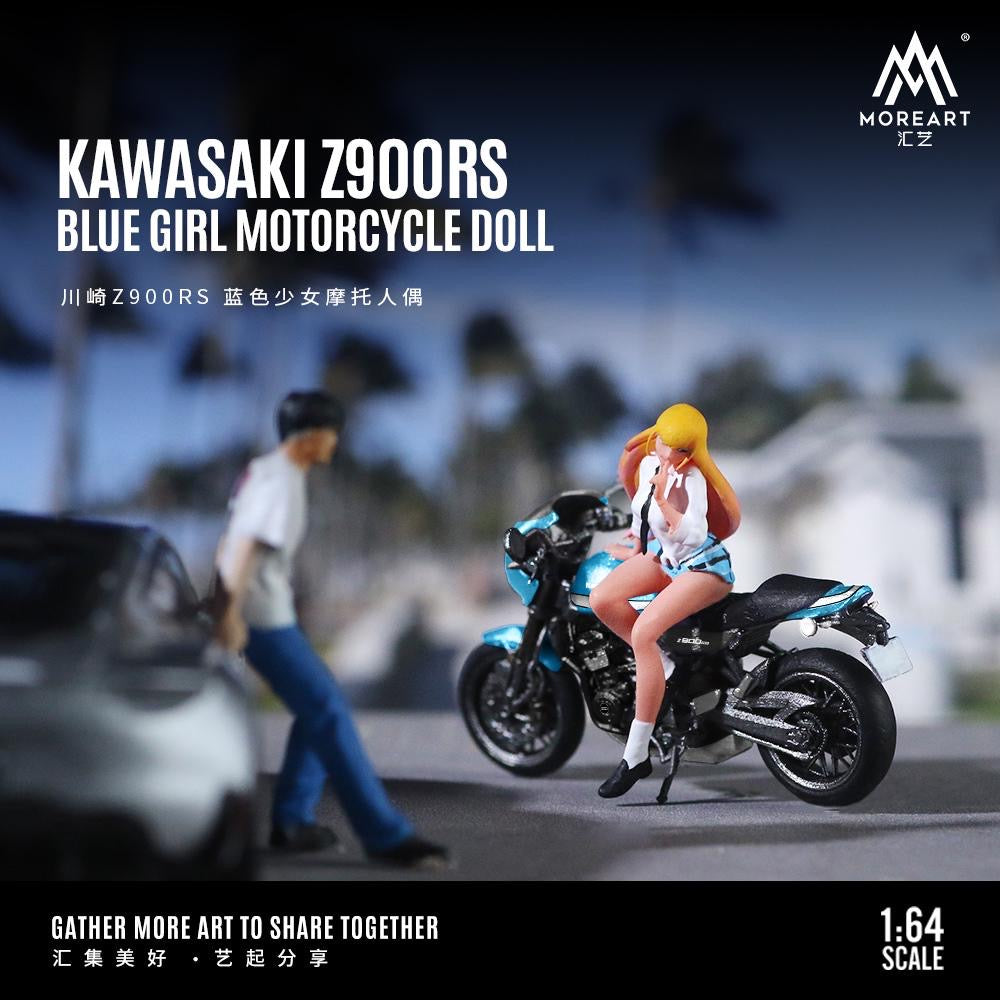 MoreArt Kawasaki Z900RS Motorbike & Girl Figure