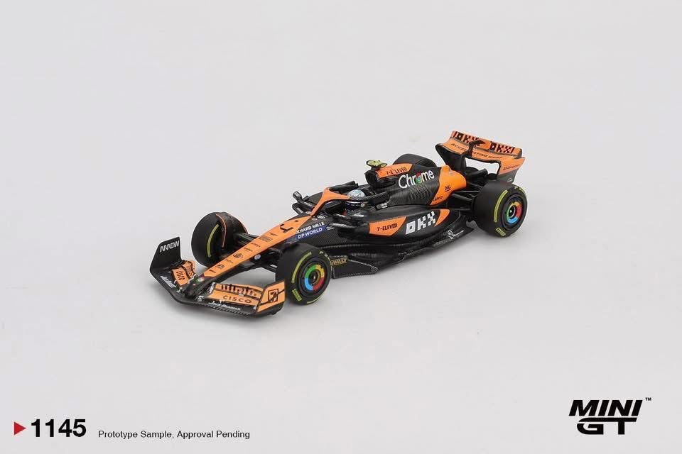 Mini GT McLaren MCL38 2024 F1 Hungarian GP 2nd Place Lando Norris #1145