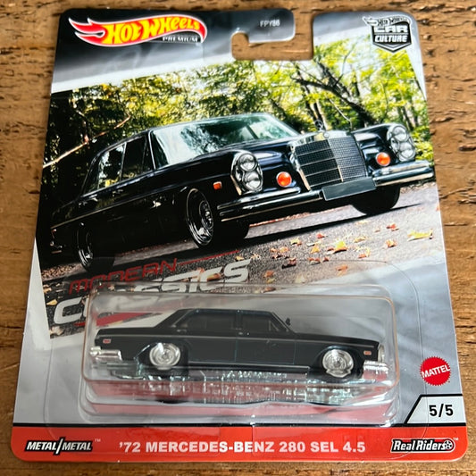 Hot Wheels Premium Modern Classics 72 Mercedes Benz 280 SEL 4.5