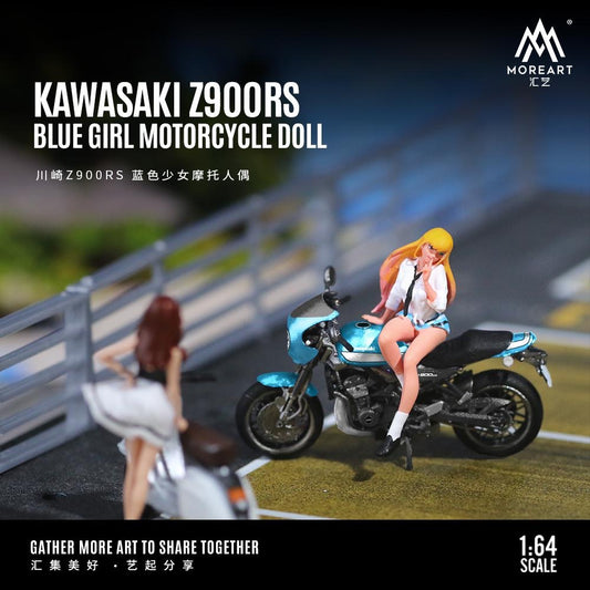 MoreArt Kawasaki Z900RS Motorbike & Girl Figure