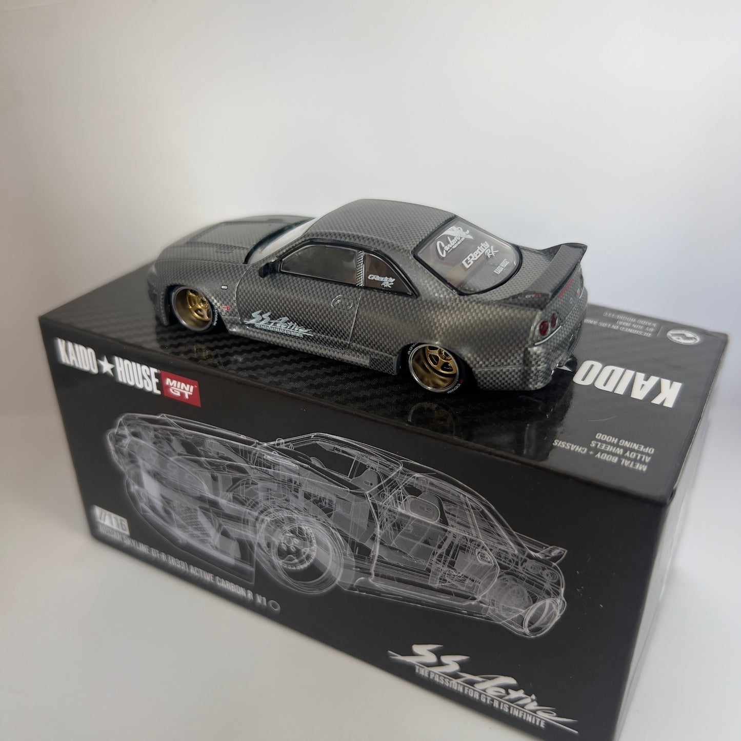 Mini GT x Kaido House Nissan Skyline R33 GTR Active Carbon V1 Chase #116