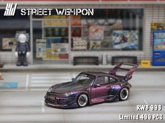 Street Weapon Porsche 993 RWB Magic Purple High Spoiler
