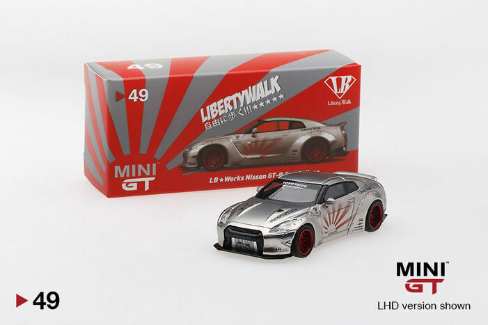 Mini GT LB Works Nissan R35 GTR Satin Silver #49