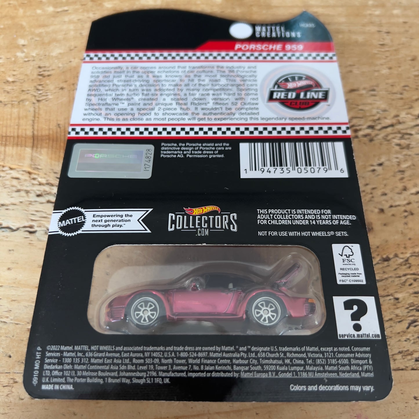 Hot Wheels RLC Porsche 959