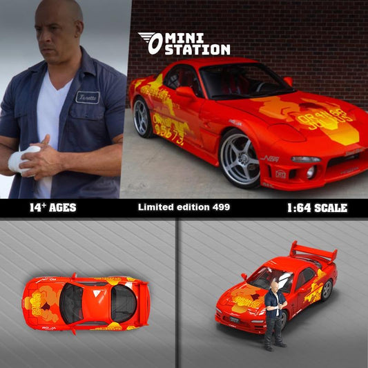 Mini Station Mazda RX7 Fast & Furious With Figure