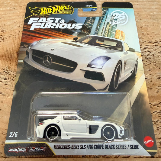 Hot Wheels Premium Fast & Furious Mercedes Benz SLS AMG Coupe Black Series
