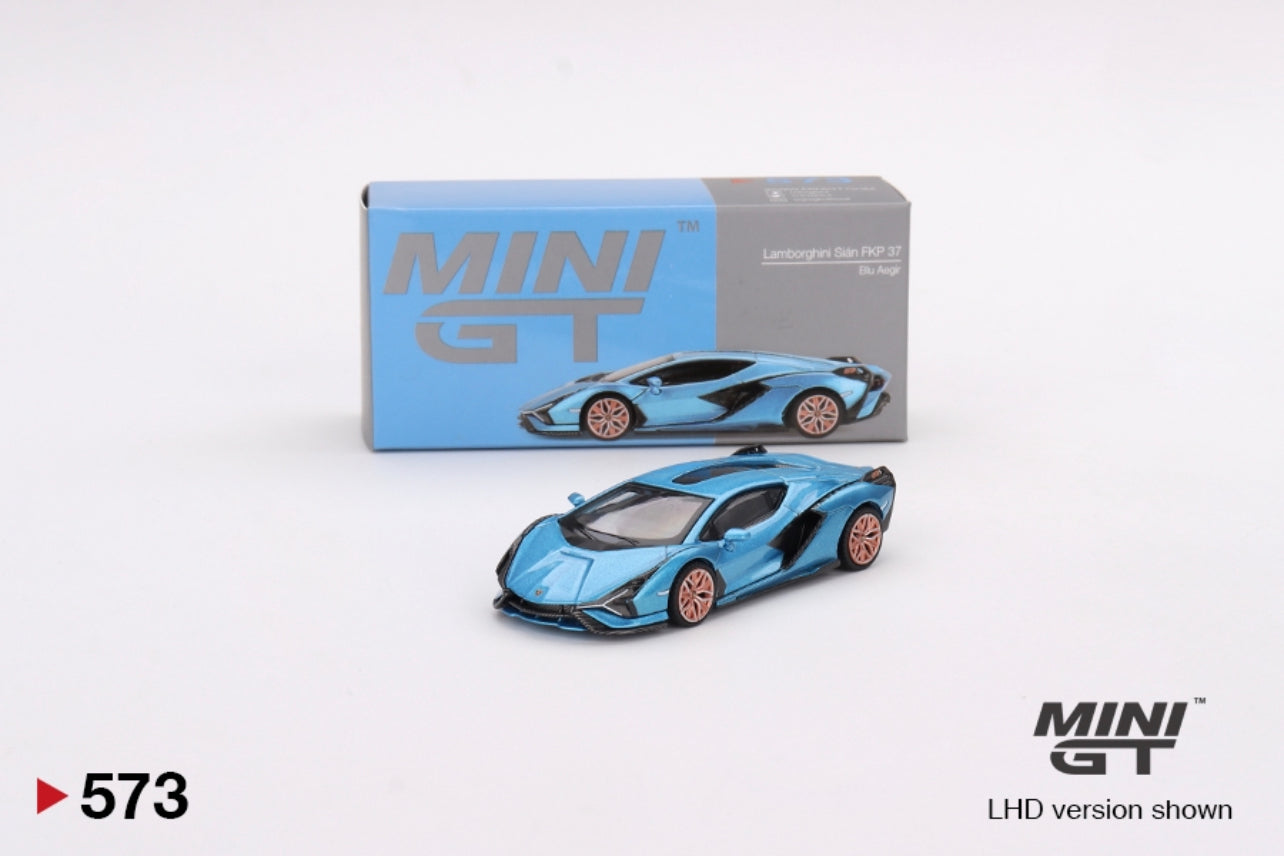 Mini GT Lamborghini Sian FKP 37 Blu Aegir #573