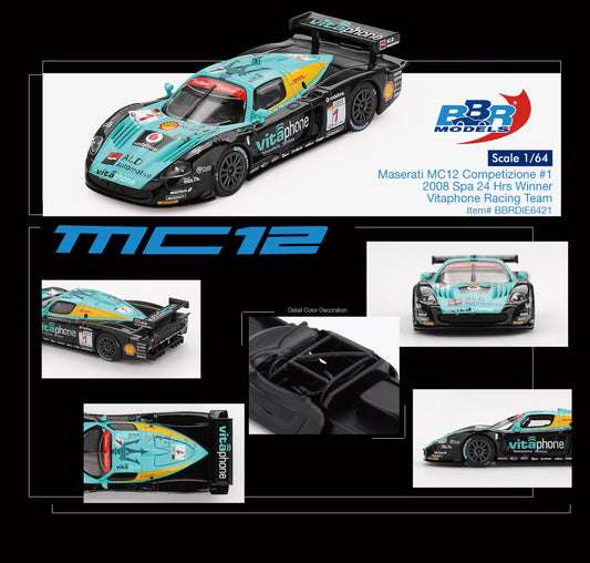 BBR Models Maserati MC12 Spa 24HRS Winner