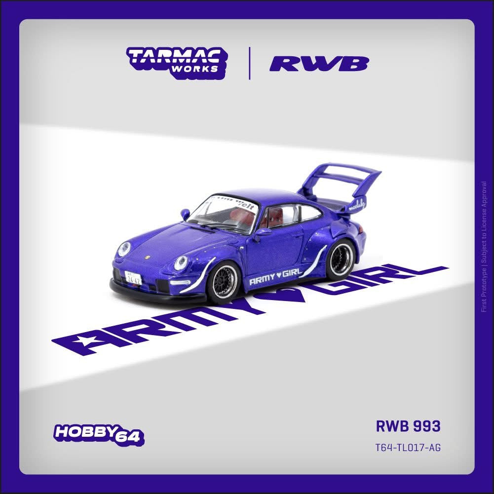 Tarmac Works Porsche 993 RWB Army Girl