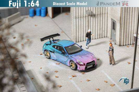 Fuji Model Nissan GTR R35 Pandem Multicolour Chrome