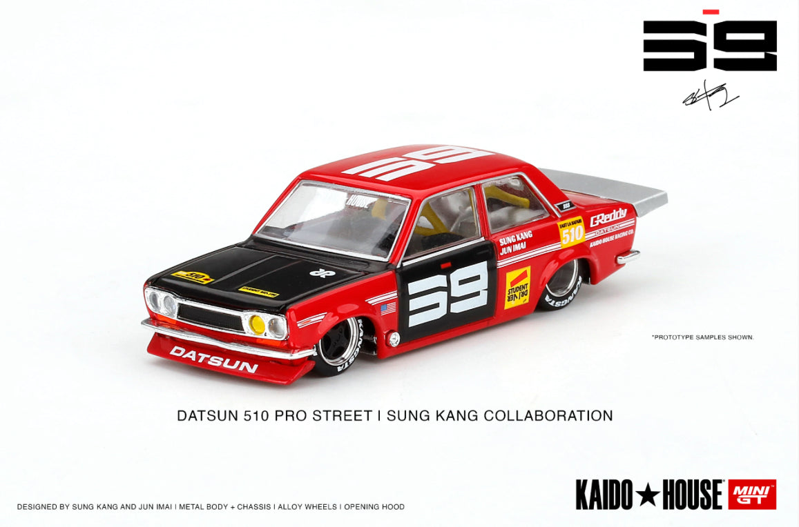 Mini GT x Kaido House Datsun 510 Pro Street Red #003