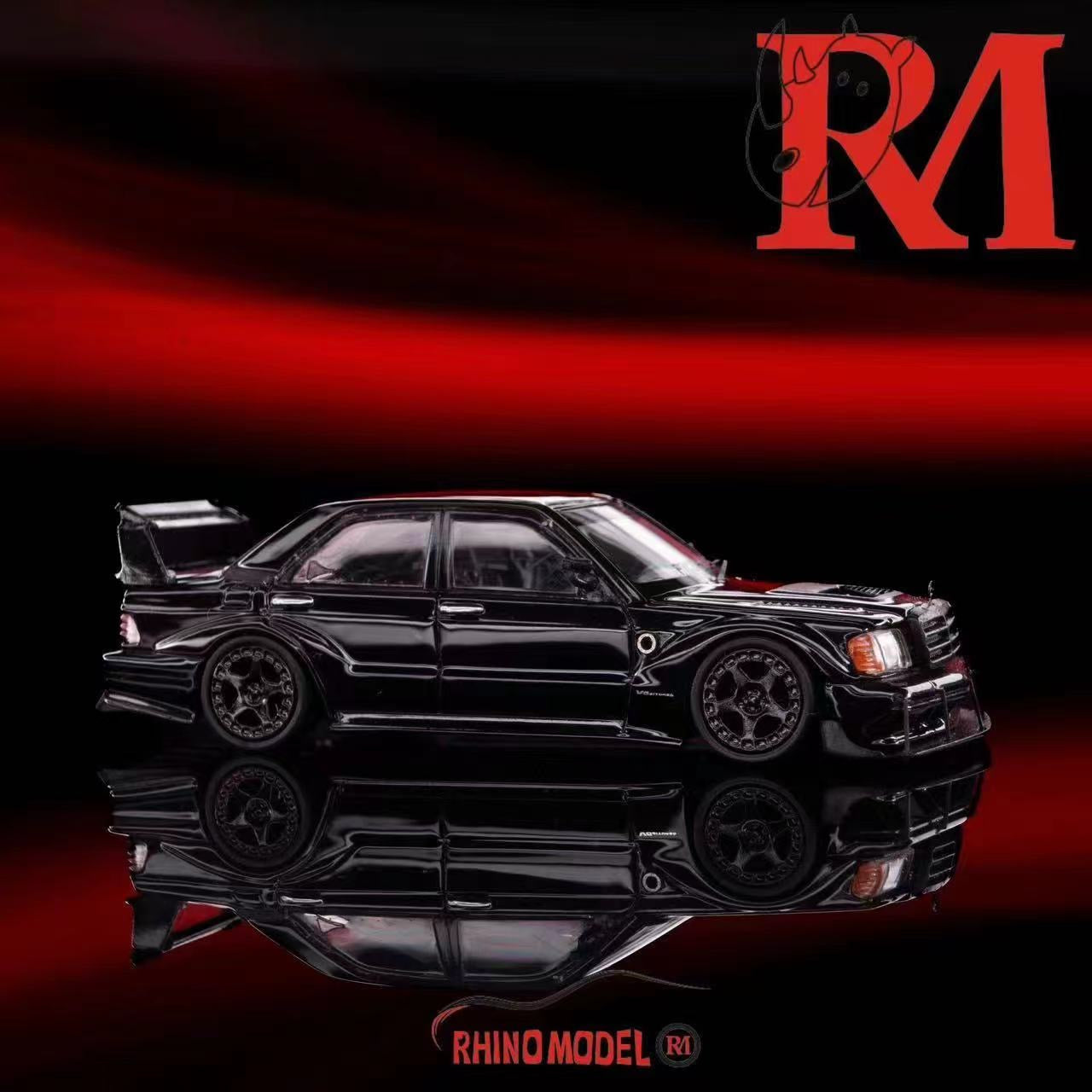Rhino Model Mercedes Benz 190E Black Modified