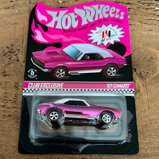 Hot Wheels RLC 67 Camaro Pink Bad Card