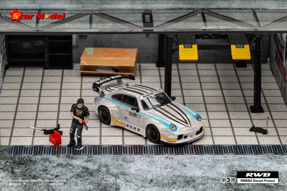 Star Model Porsche 993 RWB Grey – Bran’s Diecast