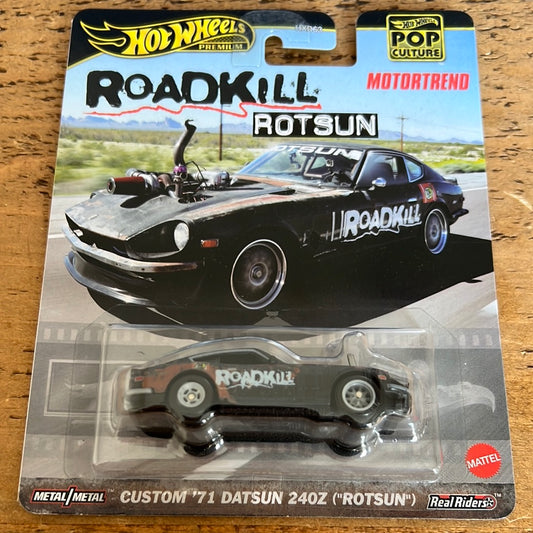 Hot Wheels Premium Pop Culture Roadkill Custom 71 Datsun 240z Rotsun