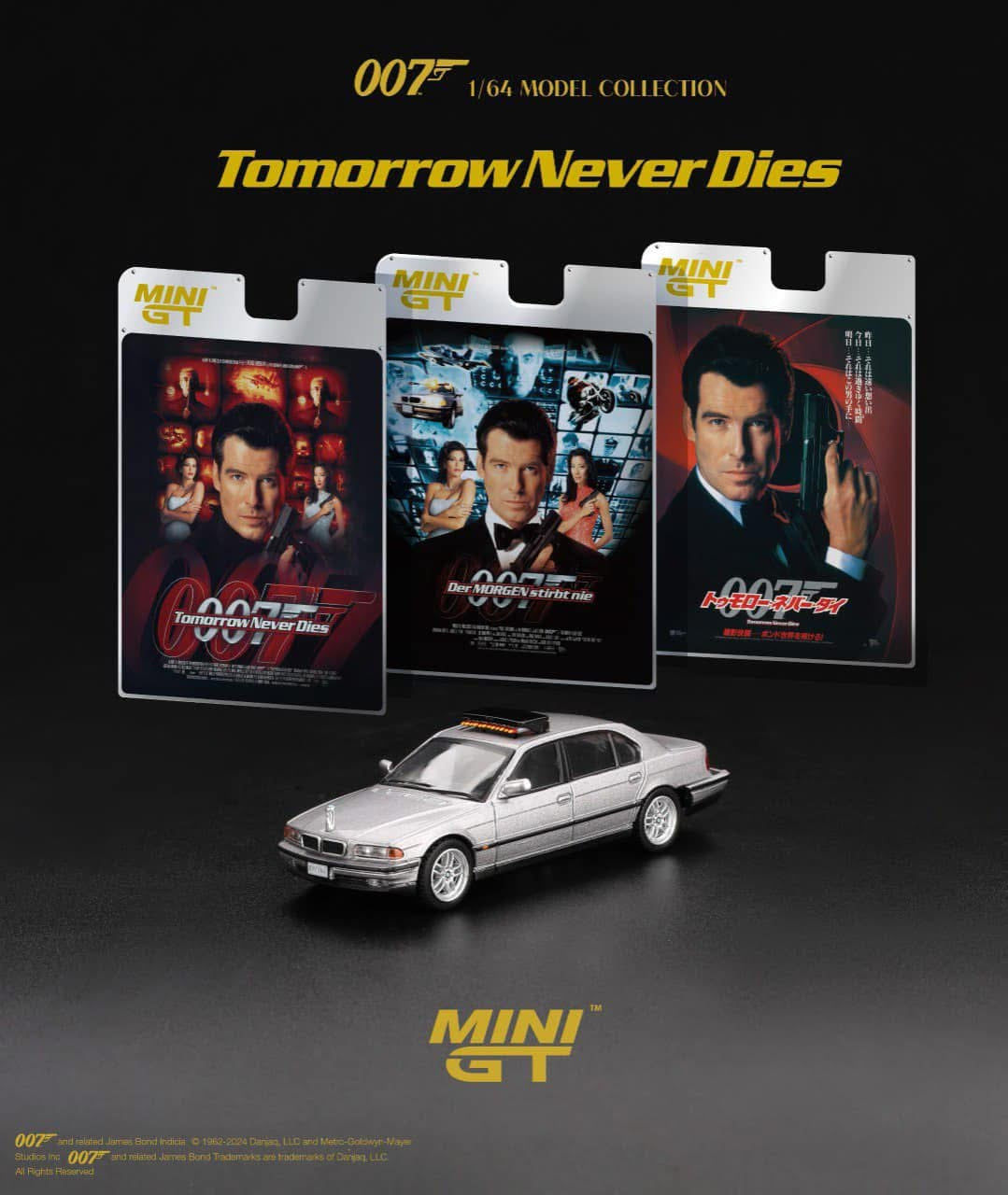 Mini GT James Bond 007 Tomorrow Never Dies BMW 750IL
