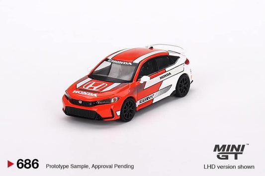 Mini GT Honda Civic Type R 2023 Pace Car Red #686