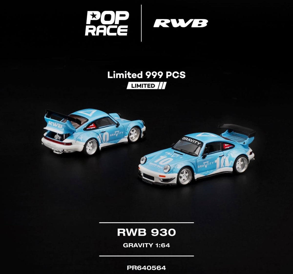 Pop Race Gravity UK Exclusive Porsche 930 RWB