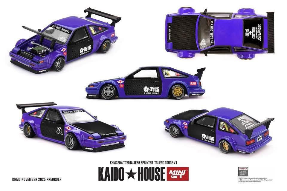 Mini GT x Kaido House Toyota AE86 Sprinter Trueno Togue V1 #254