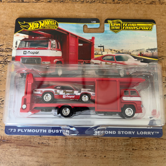 Hot Wheels Team Transport 73 Plymouth Duster & Second Story Lorry
