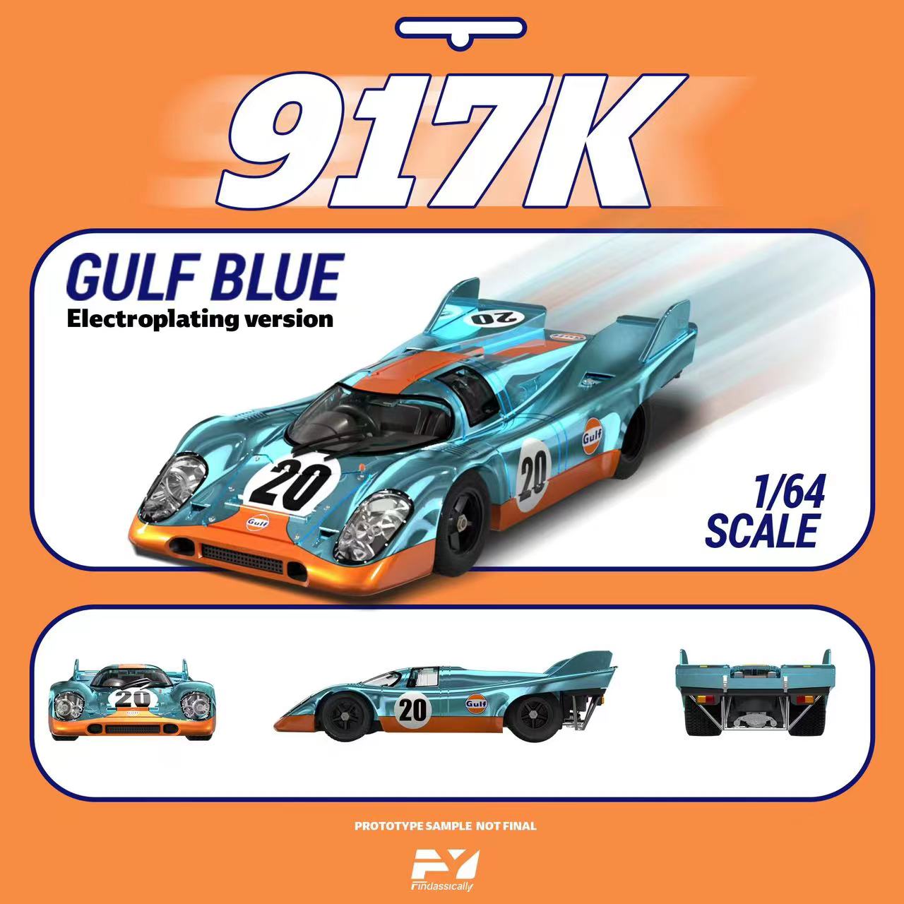 Findclassically Porsche 917 KH Gulf Electroplated