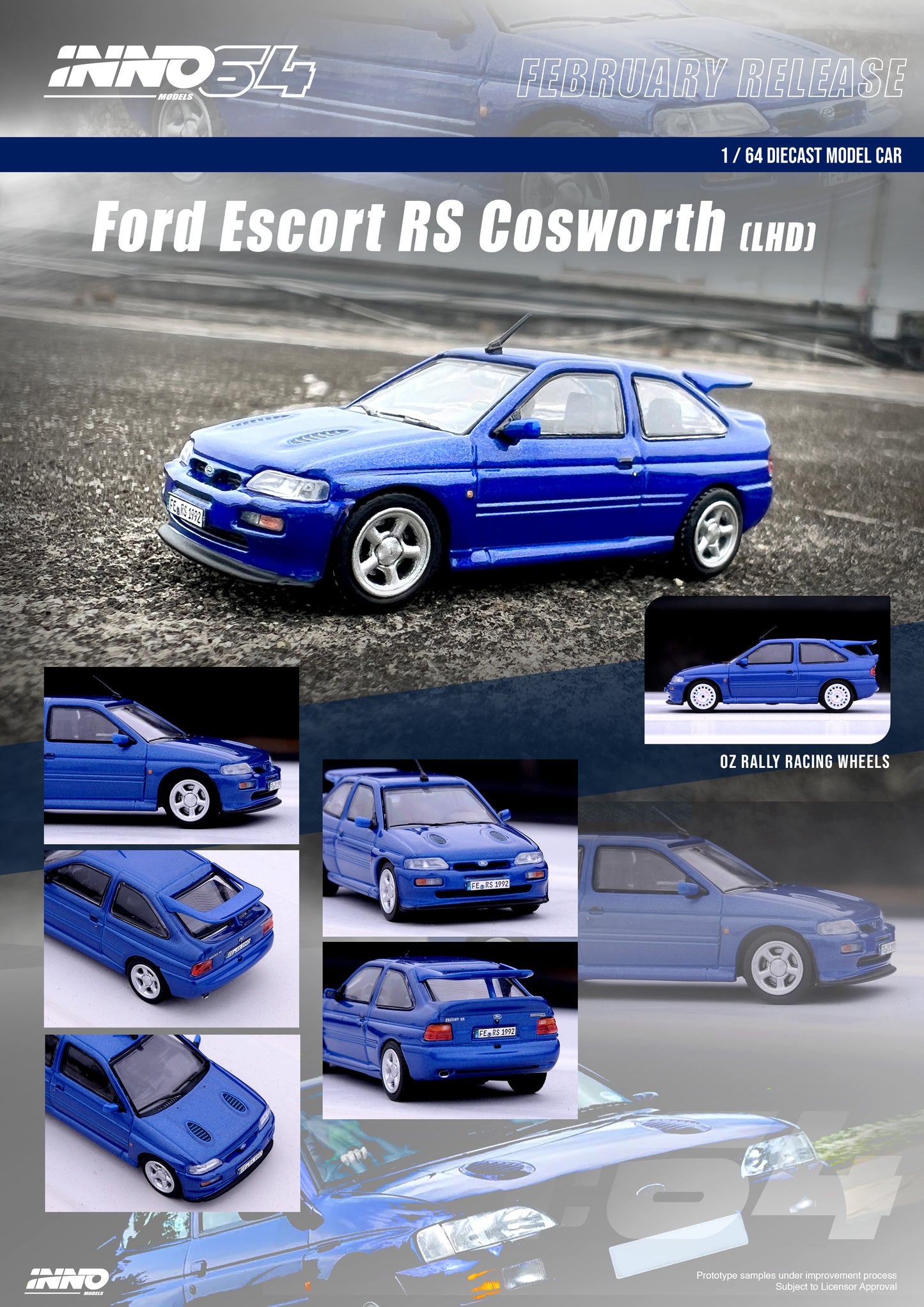 Inno64 Ford Escort RS Cosworth Blue