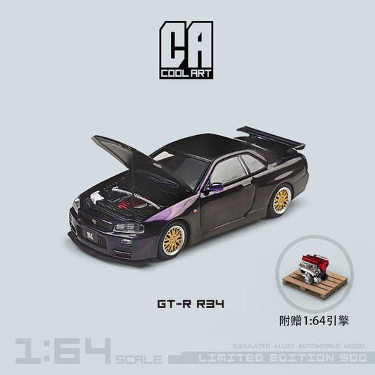 Cool Art Nissan Skyline R34 GTR Midnight Purple With Accessories