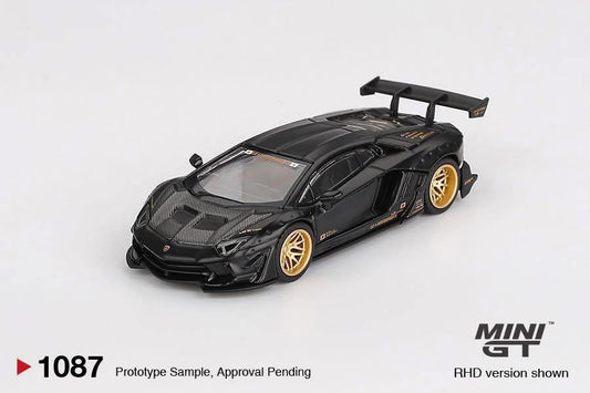 Mini GT LB Works Lamborghini Aventador Limited Edition Matte Black #1087