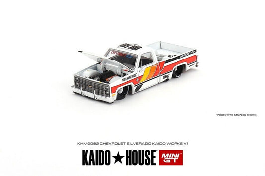 Mini GT x Kaido House Chevrolet Silverado Kaido Works V1 White #082