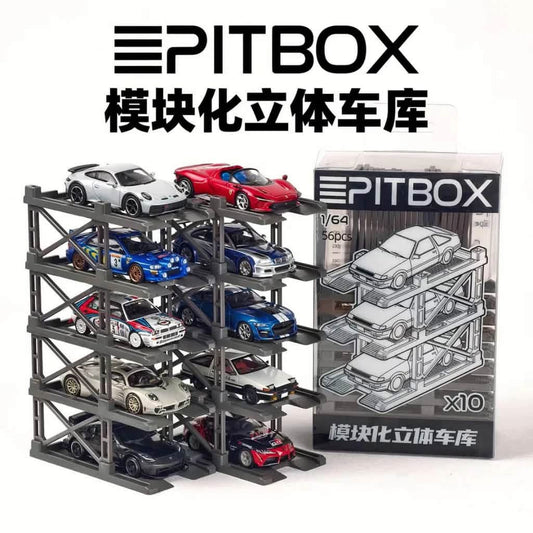 Pitbox Model Car Display Racks 10 Pack White