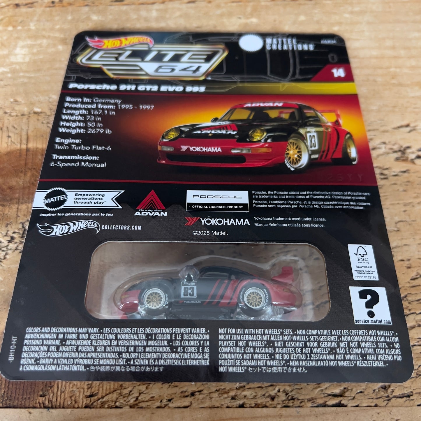 Hot Wheels Elite 64 Porsche 911 GT2 Evo 993