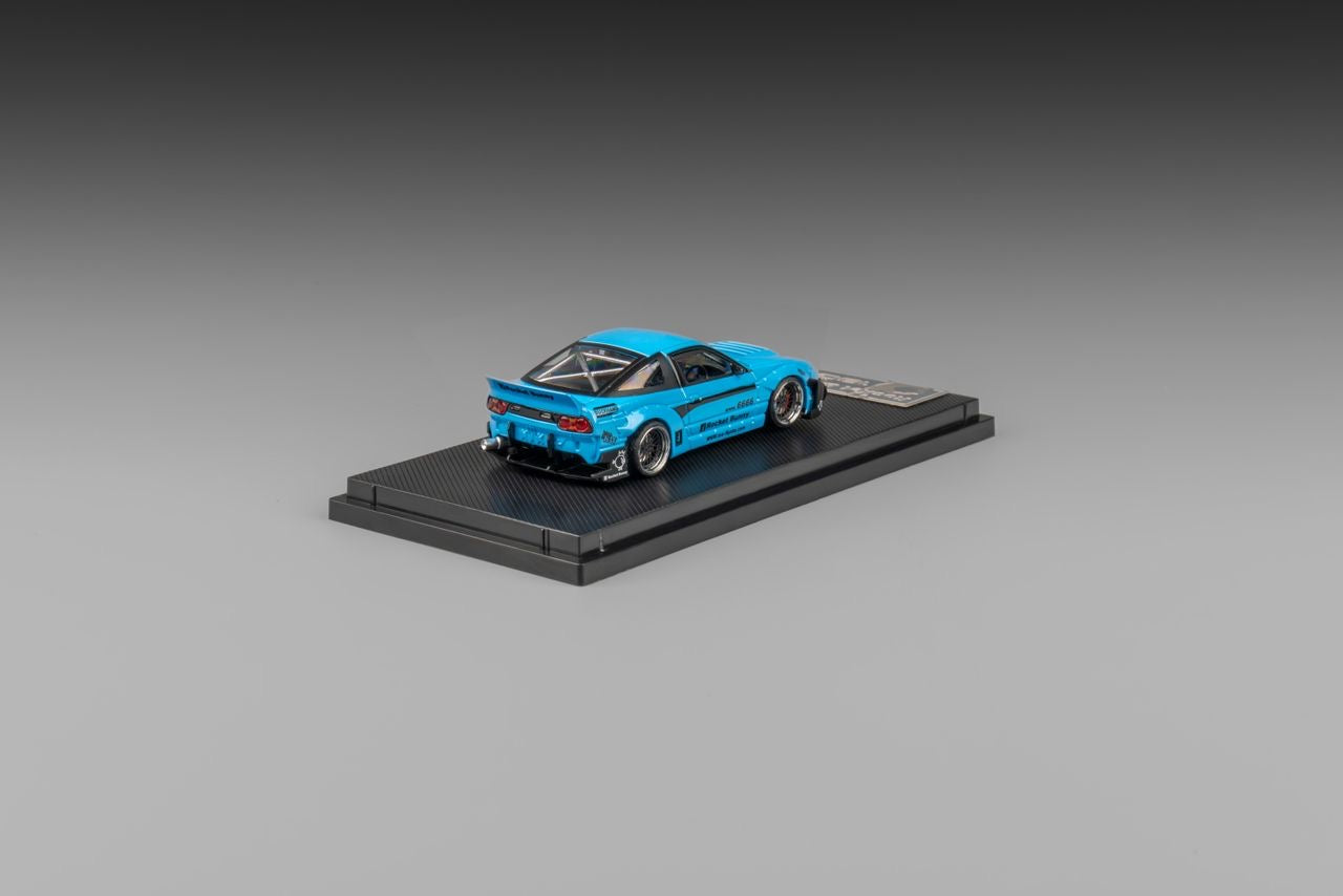 Micro Turbo Nissan S13 180SX Rocket Bunny Blue