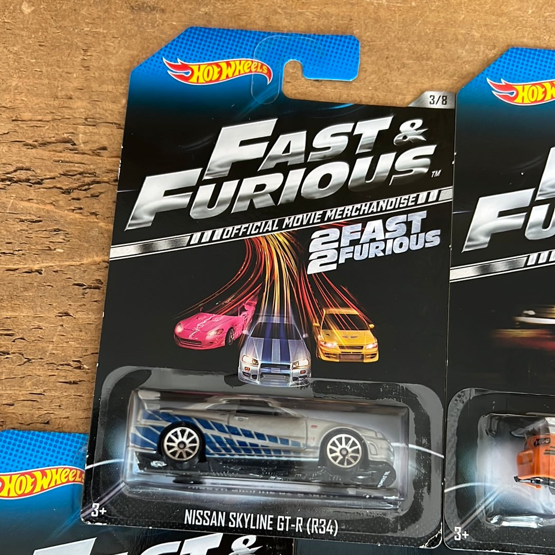 Hot Wheels Mainline Fast & Furious Full Set Of 8