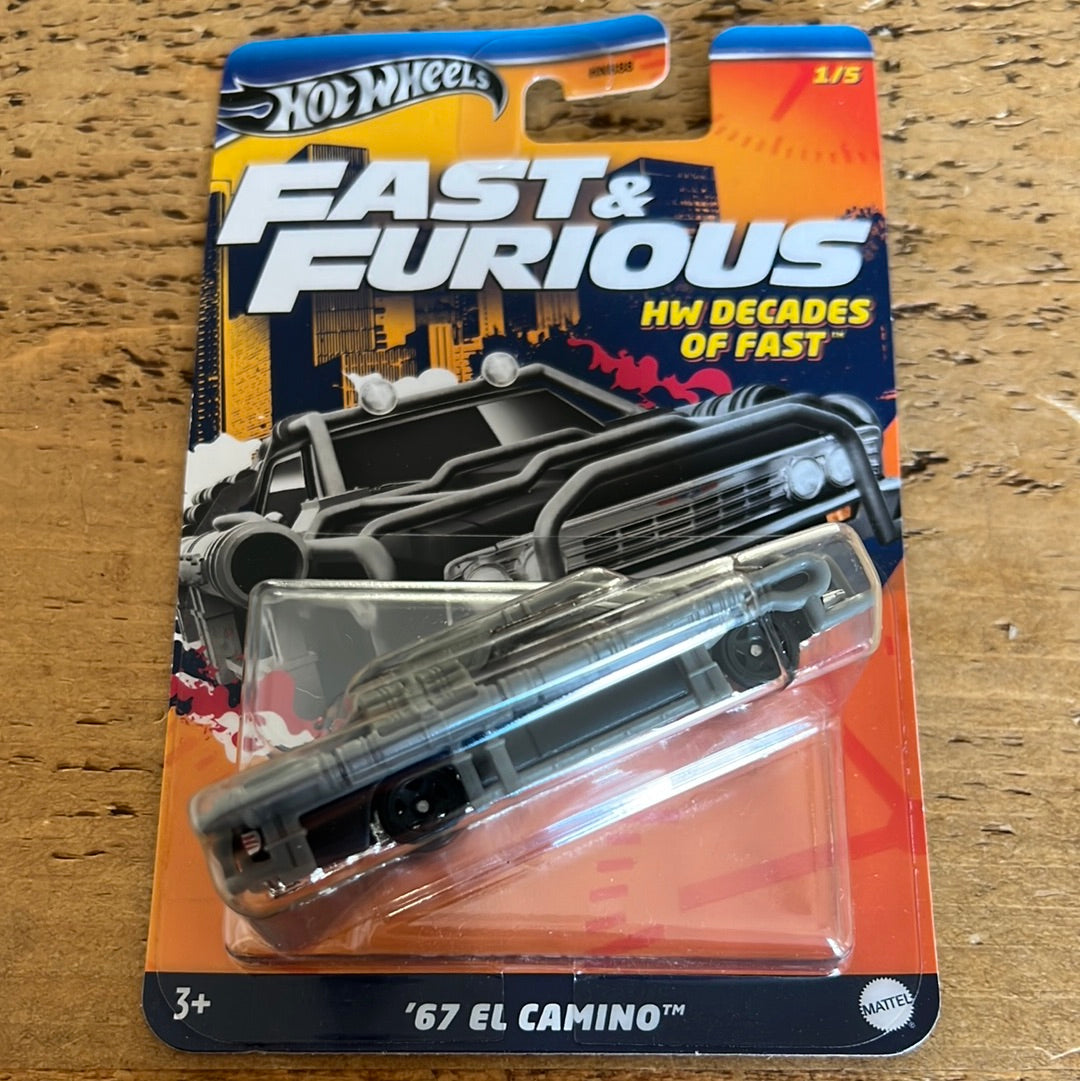 Hot Wheels Mainline Fast & Furious Decades Of Fast 67 El Camino