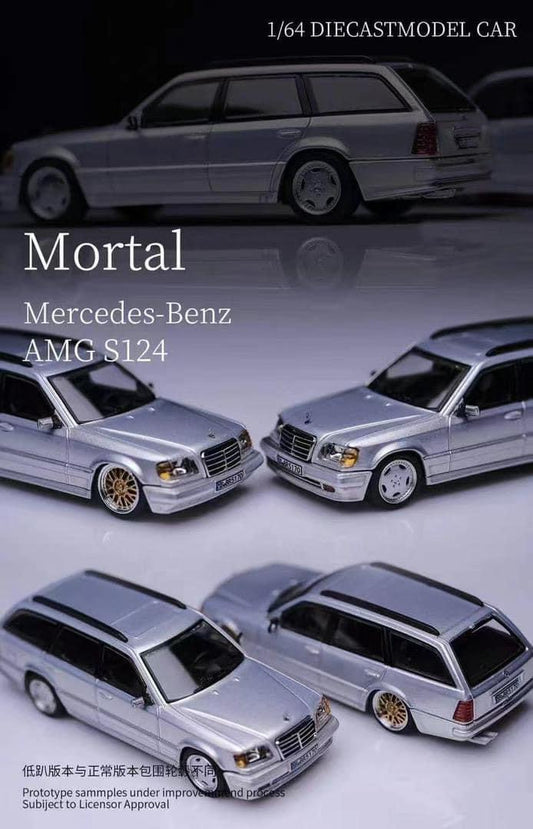 Mortal Mercedes Benz AMG S124 Silver With BBS Wheel