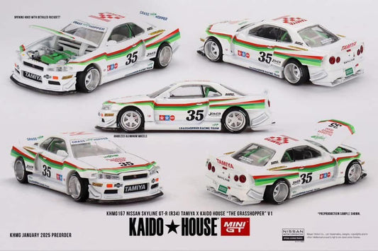 Mini GT x Kaido House Nissan Skyline R34 GTR Grasshopper #167