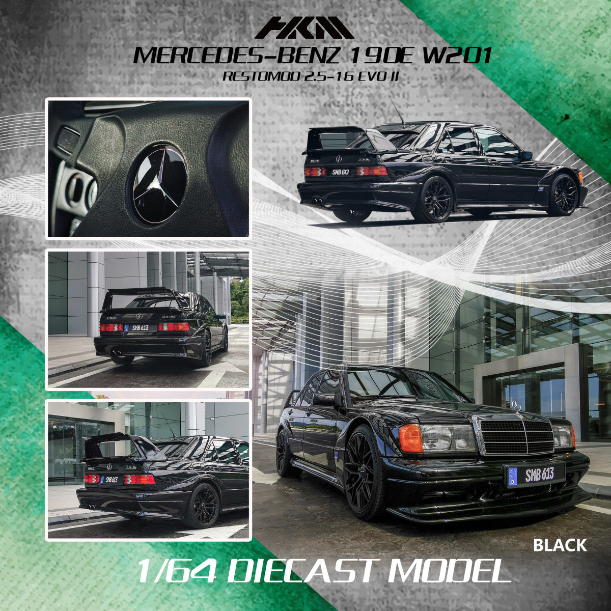 HKM Mercedes Benz 190E W201 EVO II Black