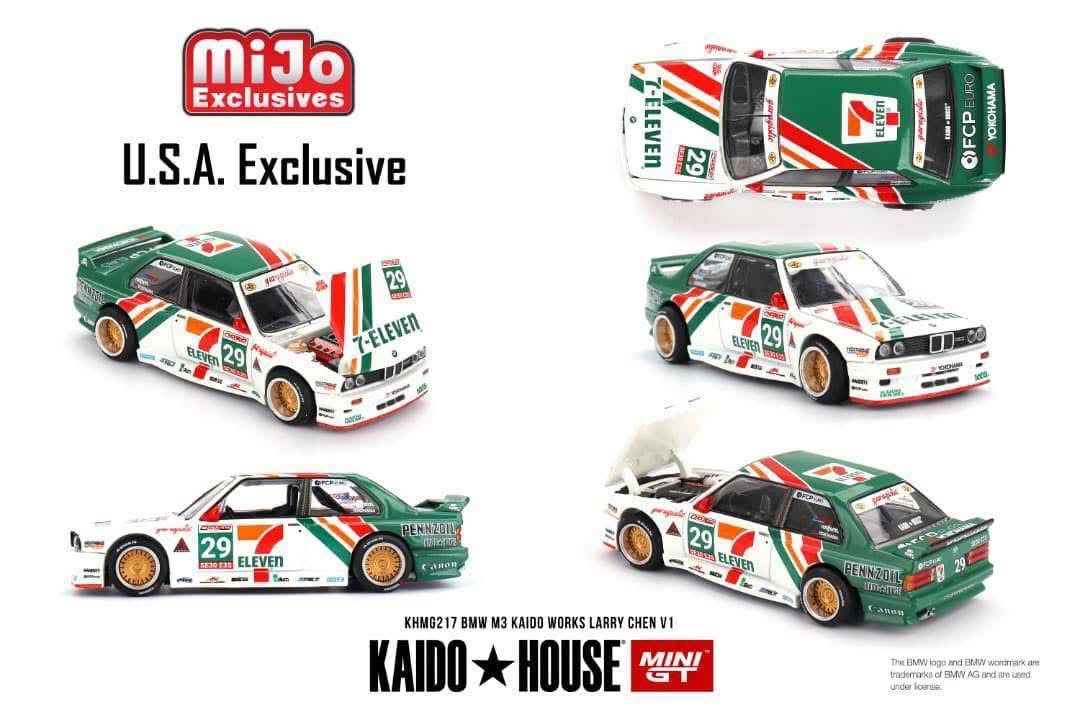 Mini GT x Kaido House BMW M3 7/11 Larry Chen USA Exclusive #217