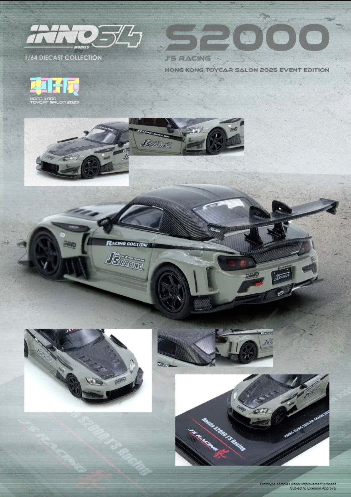 Inno64 Hong Kong Toy Car Salon Exclusive Honda S2000 J’S Racing