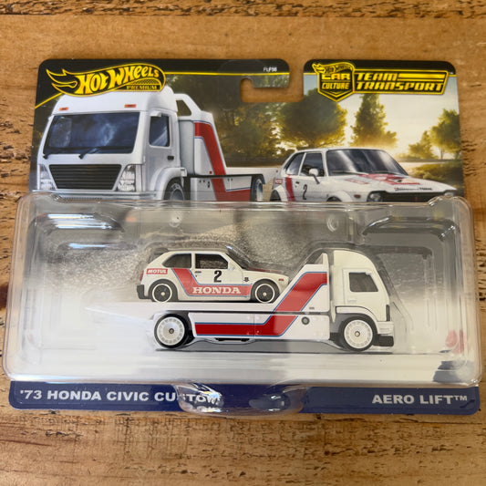 Hot Wheels Team Transport 73 Honda Civic Custom & Aero Lift