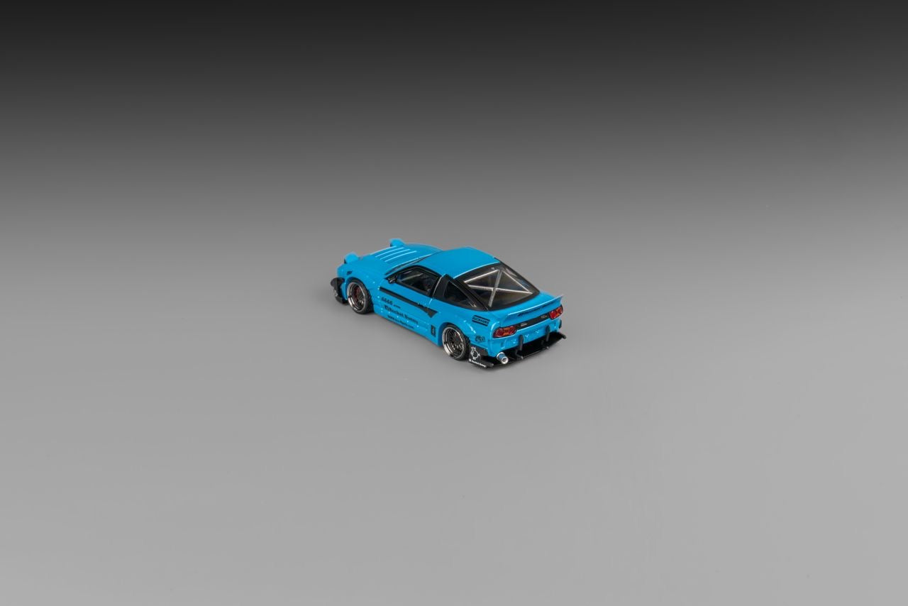 Micro Turbo Nissan S13 180SX Rocket Bunny Blue