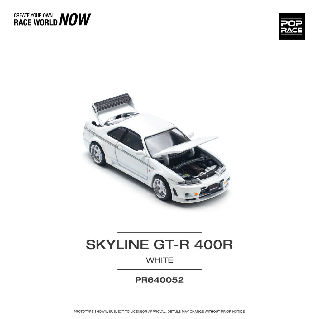 Pop Race Nissan Skyline R33 GTR 400R White